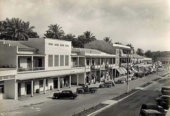Une vue de l'avenue Kennedy en 1950
