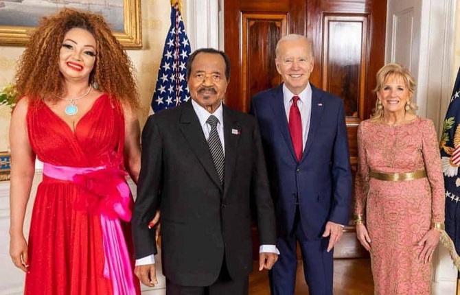 Les PrÃ©sidents Biya et Biden, et leurs Ã©pouses