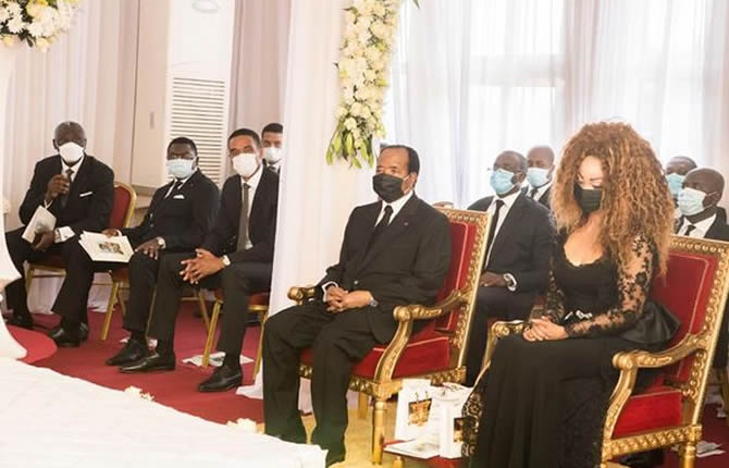 Paul Biya vu en public pour la premiÃ¨re fois avec un masque