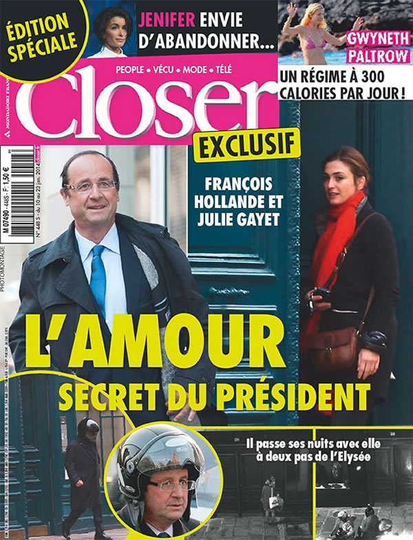 Le PrÃ©sident FranÃ§ais FranÃ§ois Hollande surprit en scooter chez sa maÃ®tresse