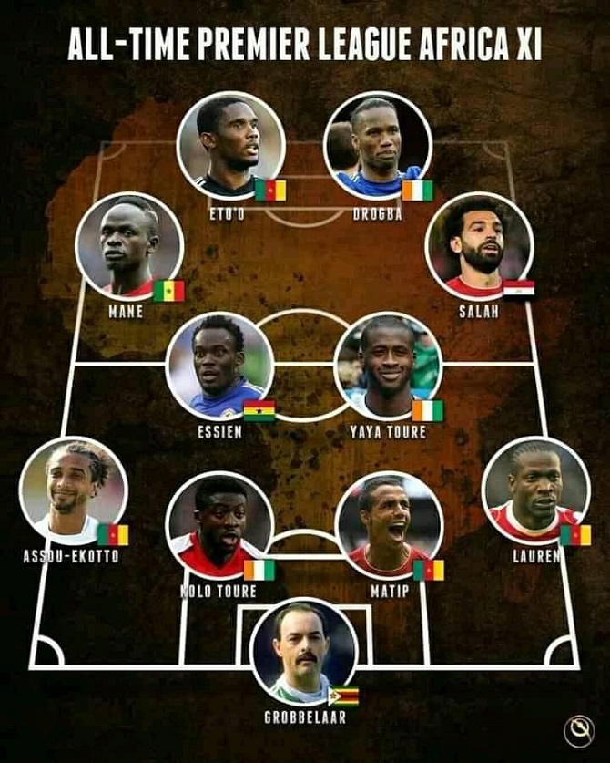 Quatre camerounais dans le XI africain de tous les temps en Premier League 