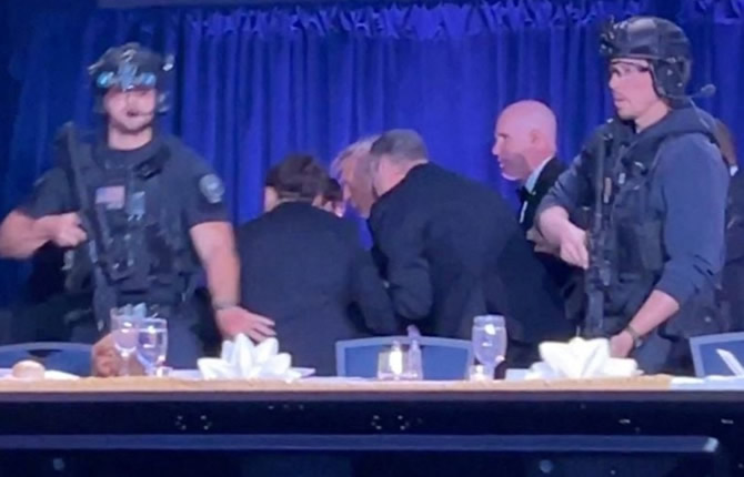 USA : Panique au dîner de la Maison-Blanche – un tireur abattté, Trump évacué en urgence