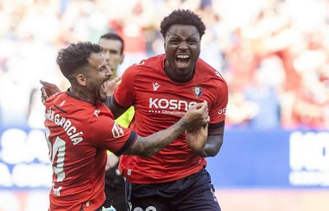 Lions indomptables : Boyomo (Osasuna) dans le viseur de la Premier League, la clause de 25 M€ qui peut tout changer 