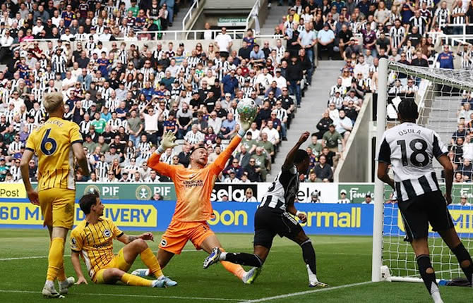 Baleba impuissant ! Brighton chute lourdement à Newcastle et compromet ses rêves européens