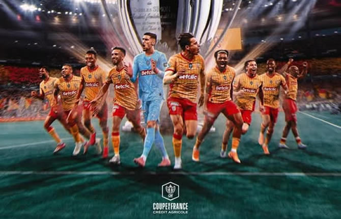 Exploit historique : Lens terrasse Nice et décroche enfin sa première Coupe de France après 120 ans d’attente