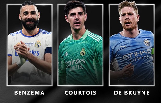 Benzema, De Bruyne et Courtois nominés pour le prix du joueur de l'année de l'UEFA