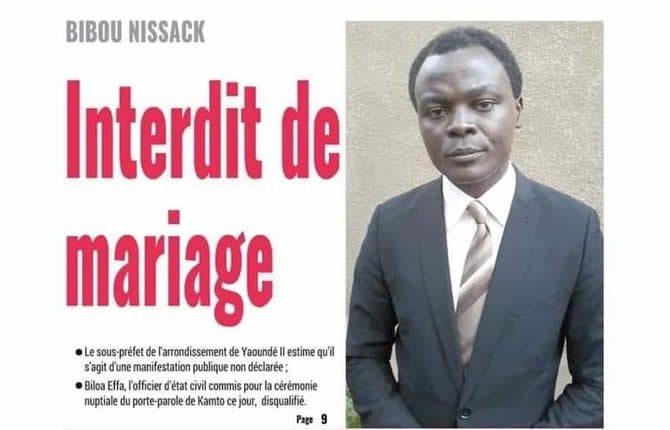 Insolite, Mireille Fomekong : «Comment peut on interdire à un citoyen de convoler en justes noces?»