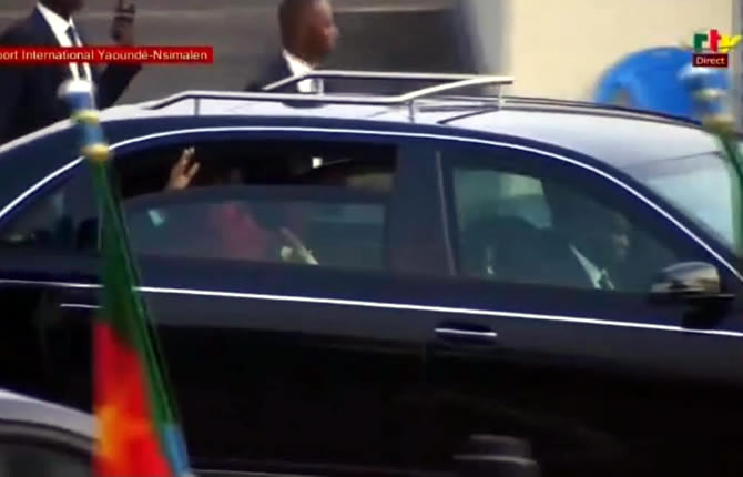 Retour de Paul Biya : à Yaoundé, la foule danse, mais personne n'a vu son visage