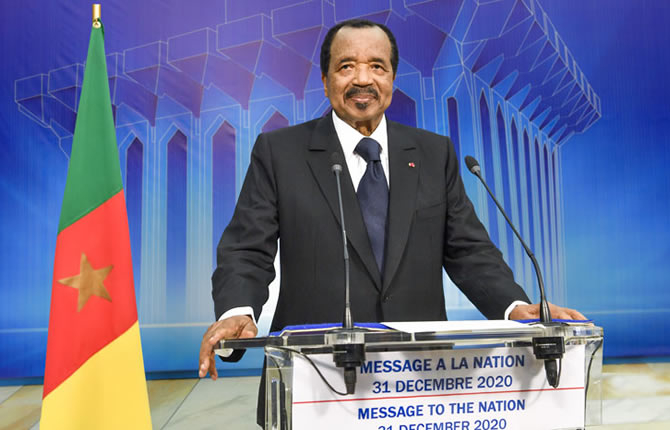 Discours de la fin d?année 2020 de Paul Biya à la Nation