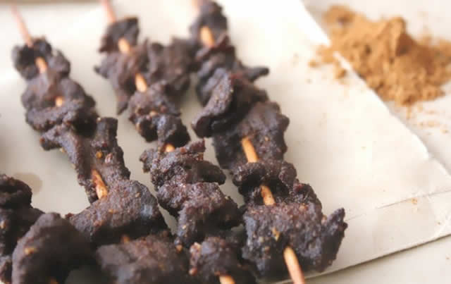 La recette des Brochettes de boeuf, le soya