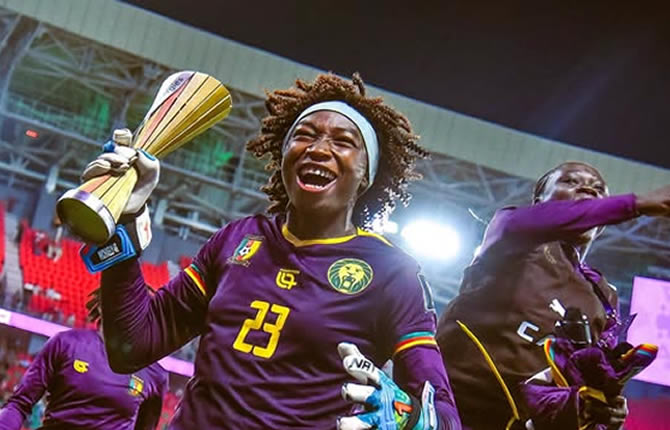 CAN Féminine 2026 : Michaely Bihina, la muraille camerounaise qui a fait tomber le Maroc et envoyé les Lionnes en finale ! Portrait