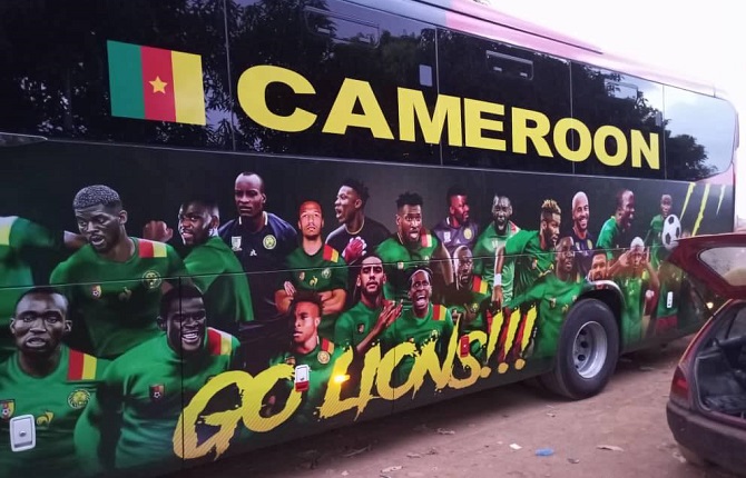 Le Cameroun refait le branding de son bus pour la Can 2021