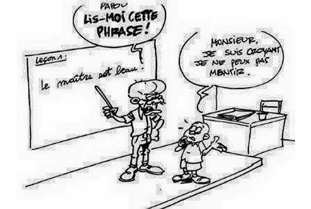 Le maître est beau