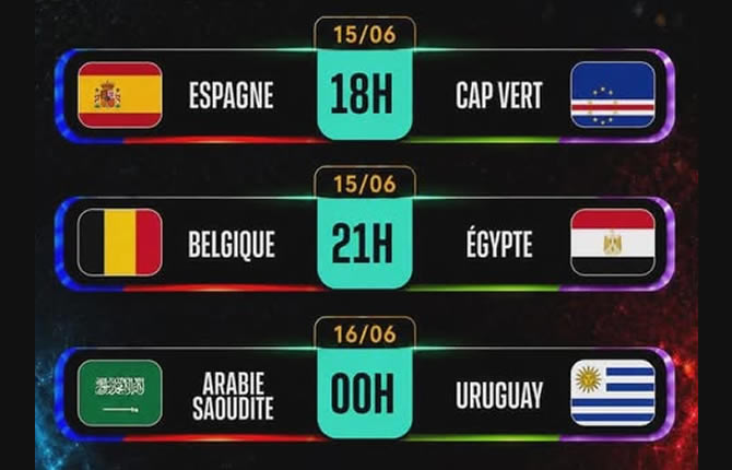 Coupe du Monde 2026 : Espagne, Égypte, Belgique, Uruguay… les affiches brûlantes à ne surtout pas manquer ce lundi