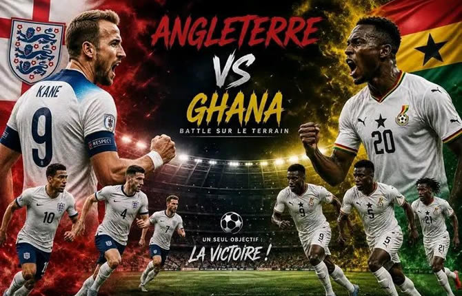 Angleterre – Ghana : Kane, Bellingham et les Three Lions face au défi des Black Stars dans un choc déjà décisif