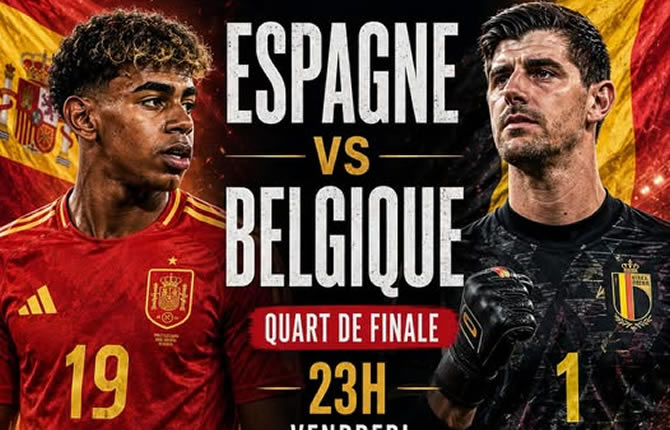 Espagne – Belgique : Lamine Yamal sous pression, heure, diffusion TV… tout savoir sur le choc des quarts de finale du Mondial 2026