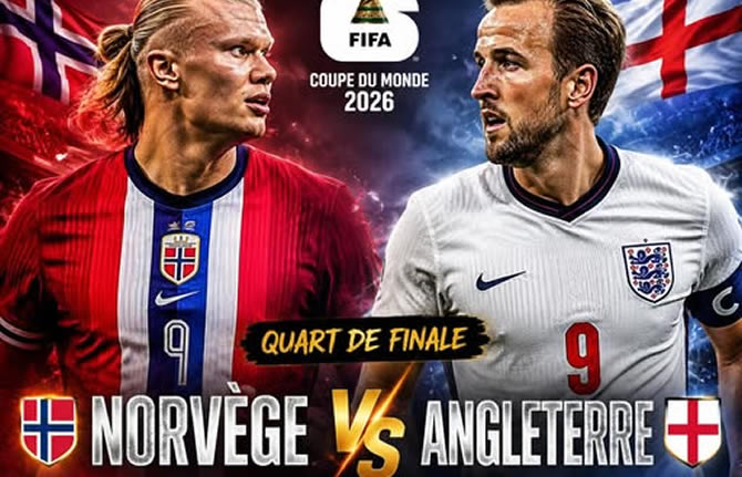 Angleterre – Norvège : Haaland face au défi des Three Lions, un quart de finale sous haute tension au Mondial 2026