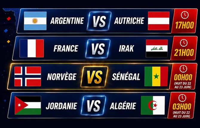 Coupe du Monde 2026, programme de ce lundi : Messi, Mbappé, Mané et Haaland au rendez-vous d’une journée explosive