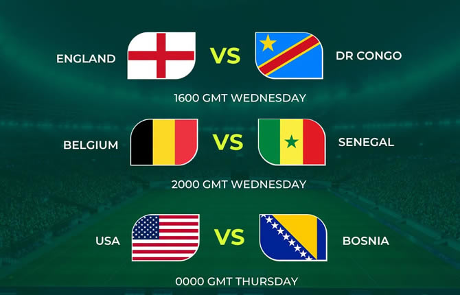 Coupe du Monde 2026 : Angleterre-RDC, Belgique-Sénégal, États-Unis-Bosnie… le programme explosif de ce mercredi 1er juillet