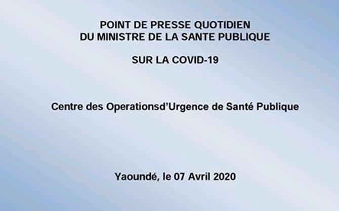 Le bilan du coronavirus au Cameroun au 07 avril 2020