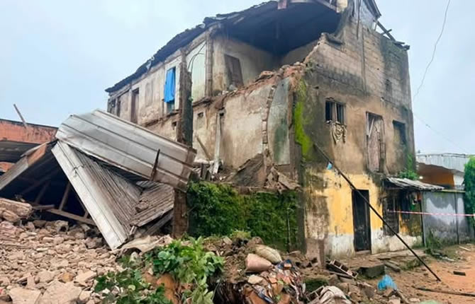 Douala : un immeuble s’effondre à Bonamoussadi, au moins 6 morts malgré une interdiction d’occupation