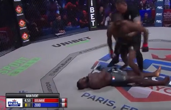 Le combattant camerounais Cédric Doumbé détruit Jordan Zebo en 5 secondes en MMA