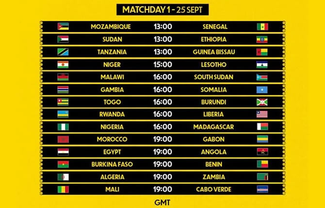 CAN 2027 : Maroc-Gabon, Sénégal-Mozambique, Nigeria-Madagascar… le programme complet de ce vendredi