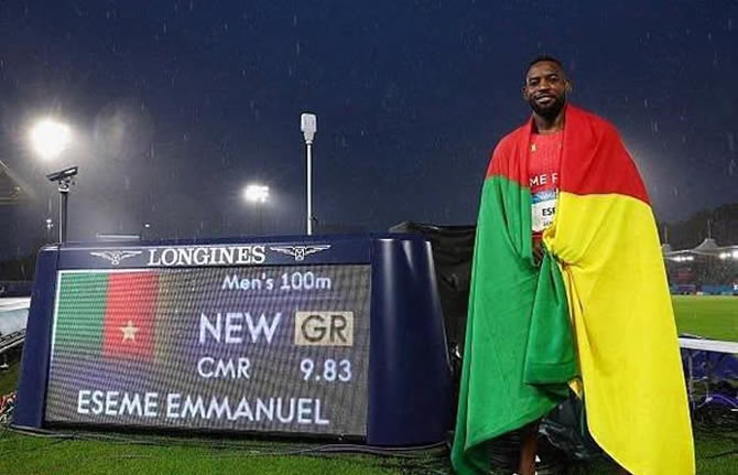 Emmanuel Eseme entre dans la légende : le Cameroun décroche l'or historique du 100 m à Glasgow avec un incroyable 9''83