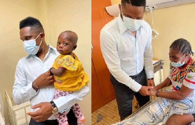 Le président de la FECAFOOT, Samuel Eto?o, au chevet des blessés de la bousculade du stade d'Olembé