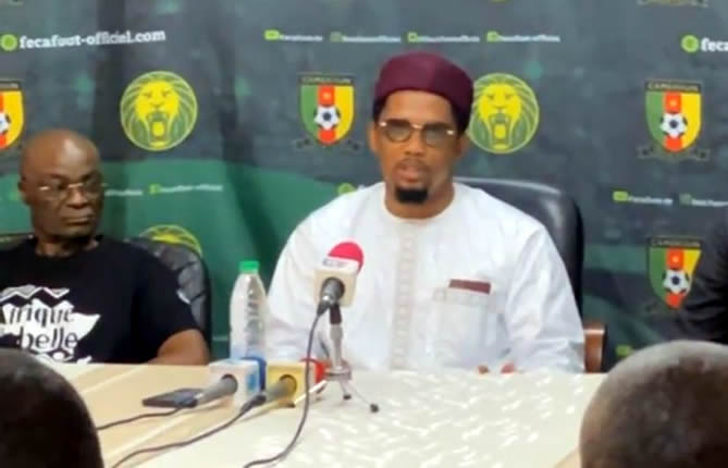 Samuel Eto'o félicite les Lions U17 et renonce à «limoger» Marc Brys