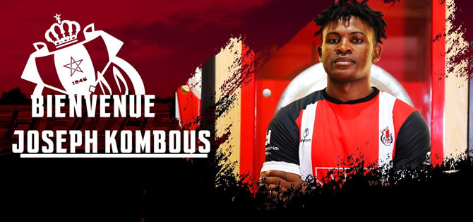 Le camerounais Joseph Kombous réagit après sa signature au FUS de Rabat