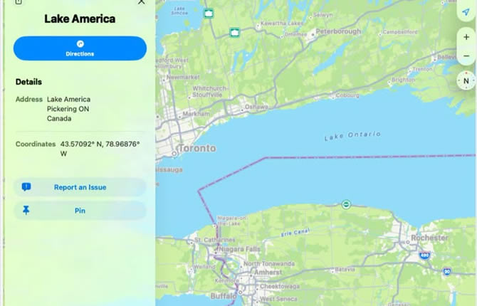 Apple Maps renomme le lac Ontario en « lac Amérique » aux USA : Trump a frappé, le Canada s’indigne