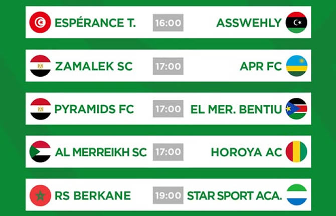 Ligue des champions CAF : l’Espérance de Tunis et Al-Merreikh dos au mur, Berkane en position de force, tout le programme de samedi 