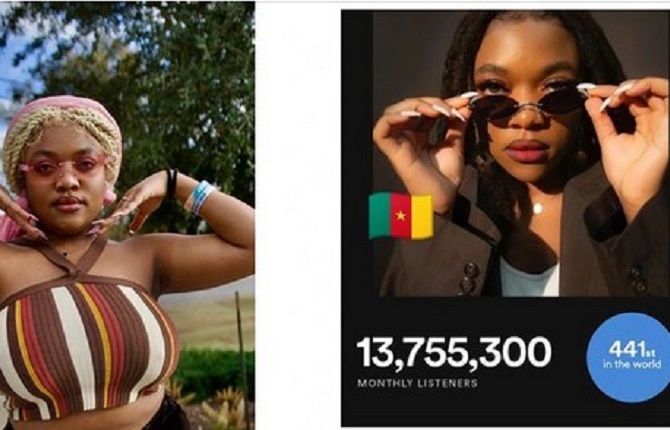 La star camerounaise de la musique Libianca détrône Tems et établit un nouveau record sur Spotify