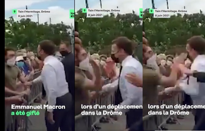 Emmanuel Macron giflé par un individu dans la Drôme