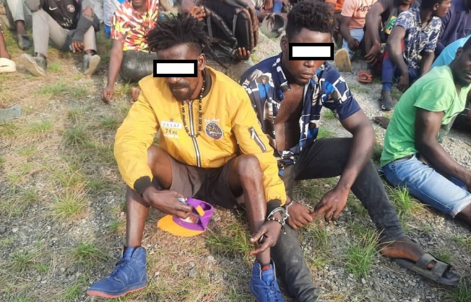 Des présumés coupeurs de route qui opéraient sur l'axe Yaoundé-Douala aux arrêts