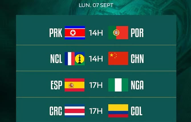 Coupe du Monde U20 Dames : Choc Espagne-Nigeria, la Corée du Nord défend son trône, programme de ce lundi
