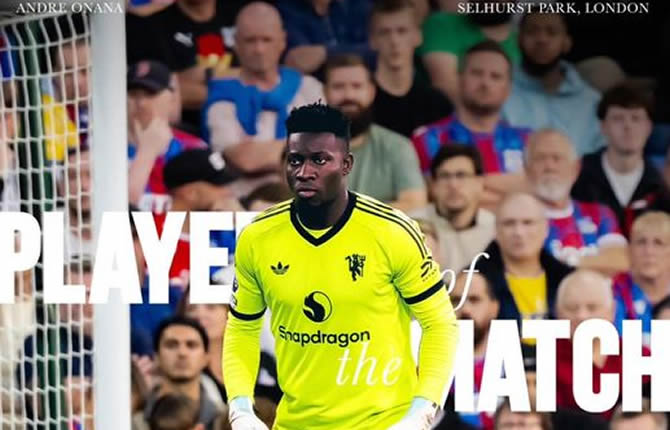 Le portier camerounais André Onana dans le Onze type masculin de l?année aux CAF Awards 2024 