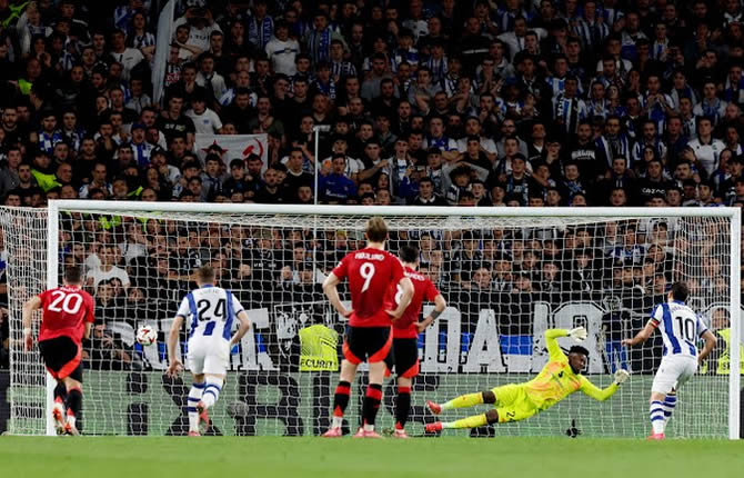 AndrÃ© Onana et Manchester United tenus en Ã©chec sur la pelouse de la Real Sociedad, tous les rÃ©sultats des huitiÃ¨mes de finale