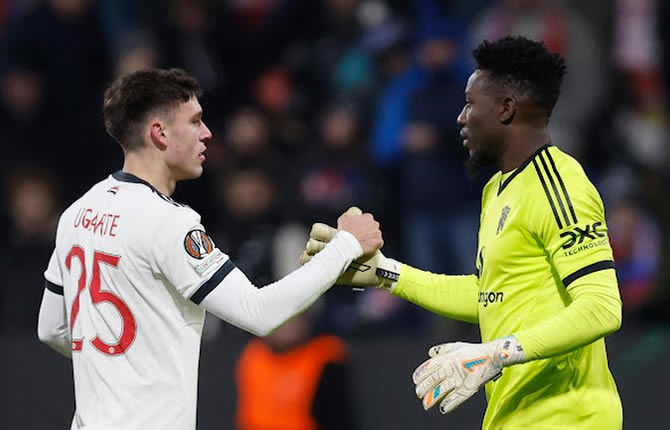 André Onana et Manchester United battent Victoria Plzen en Europa League