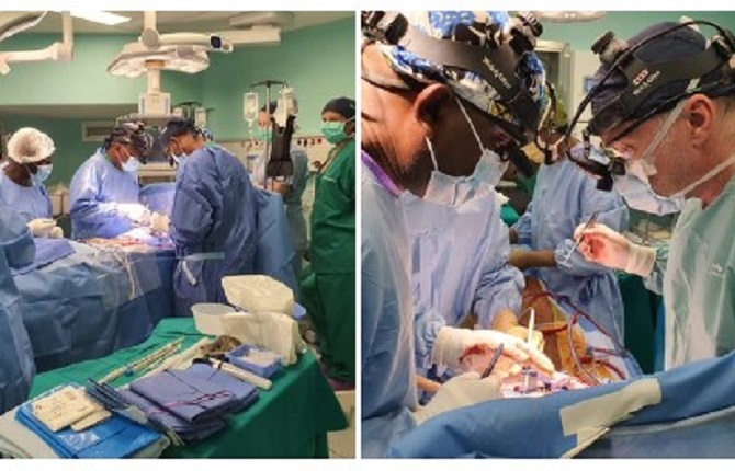 La première opération de pontage aorto-coronarien A C?UR BATTANT réalisée au Cameroun