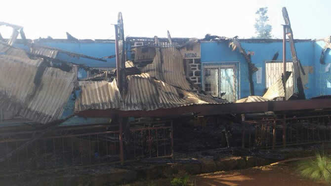Le Palais de Justice de Batibo incendié