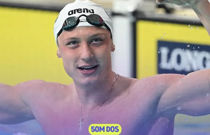 Natation : Pieter Coetze fait tomber le record du monde du 50 m dos en 22,09 secondes !