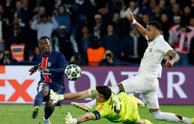 Le Paris Saint-Germain bat Aston Villa et se rapproche de la demi-finale de la Champions League