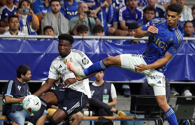 Liga : Mbappé frappe fort, le Real Madrid corrige Oviedo (3-0)