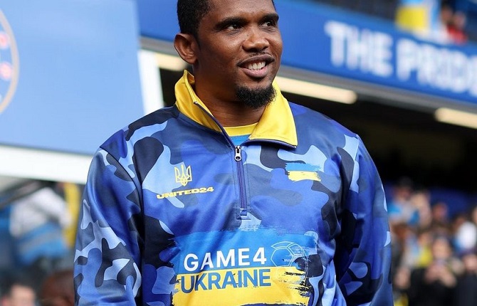 Samuel Eto'o vertement critiqué pour avoir pris part à un match de Gala en faveur de l'Ukraine