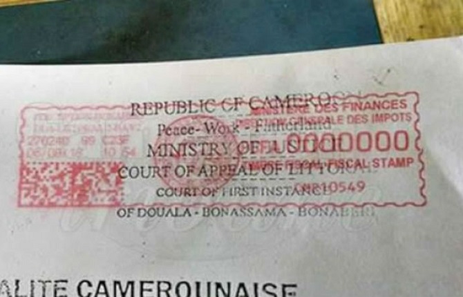 Le prix du timbre fiscal va passer de  1000 à 1500 FCFA au Cameroun