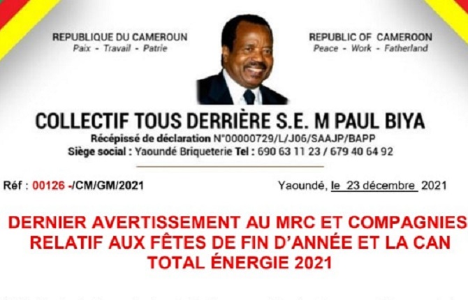 Le collectif Tous derrière Paul Biya met en garde le MRC et Alliés