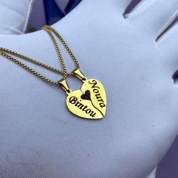 Ensemble Chaîne Demi-Cœur