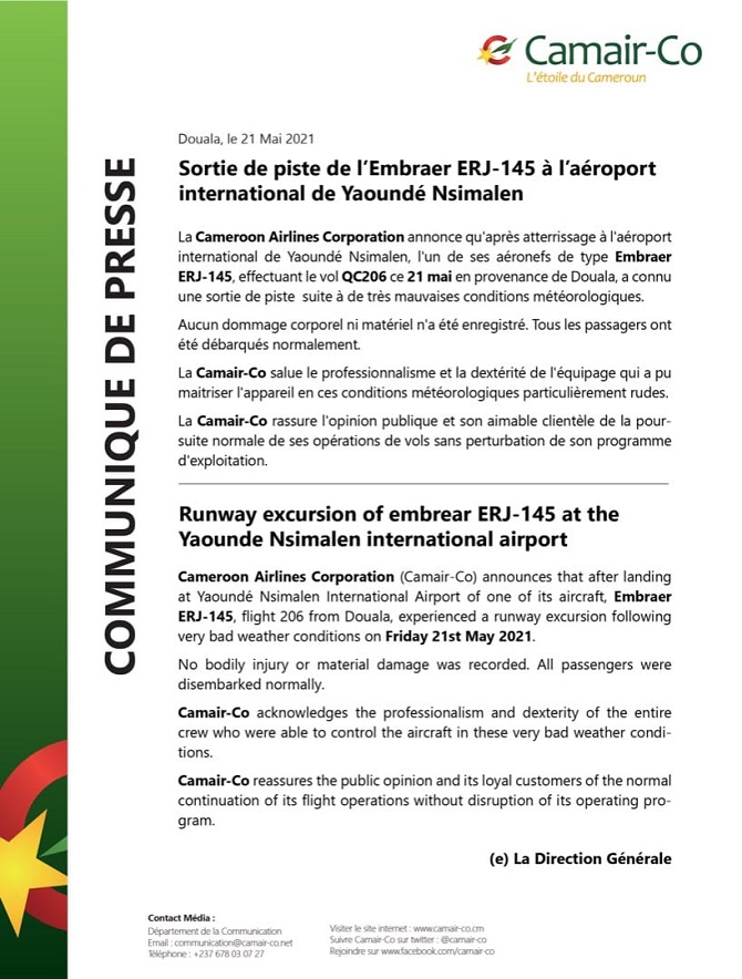 communique_camair_co_sortie_piste
